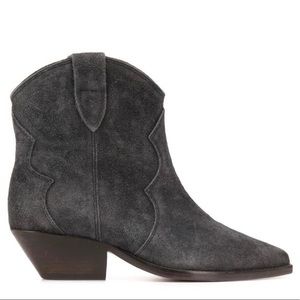 Isabel Marant Dewina Suede Ankle Boots Grey
